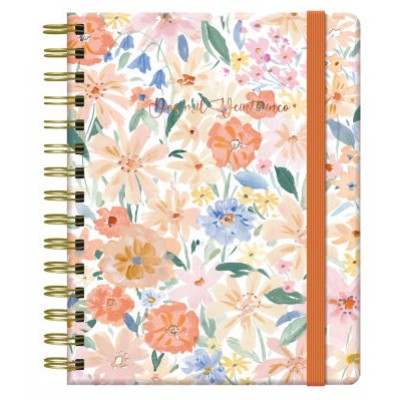 AGENDA 2025 FLORAL SEMANA VISTA 15 X 21 CM MODELO DALIA DOHE 12901 - 25 (Espera 4 dias)